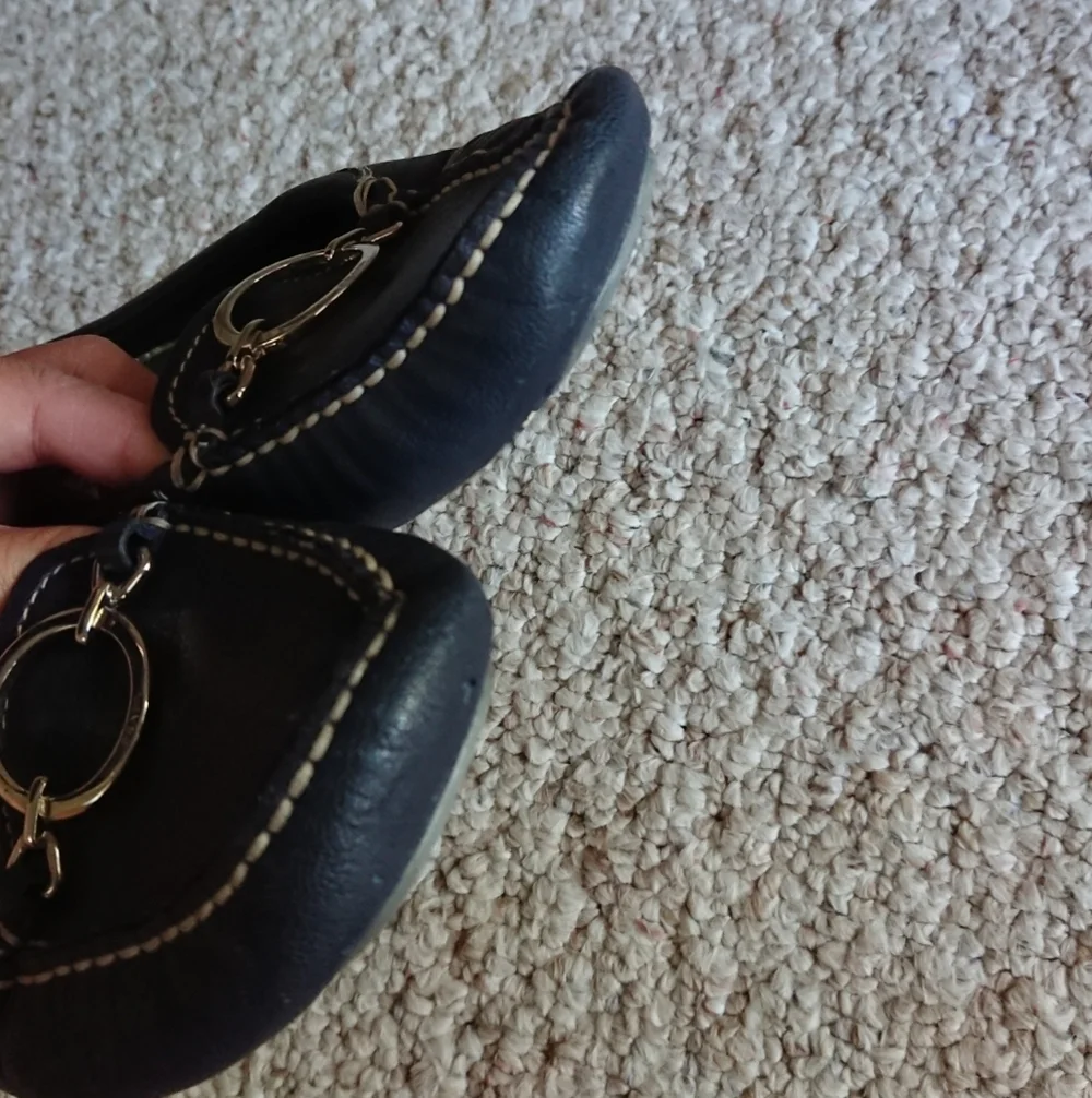 Prada Made in Italy Slip on Navy Loafers size 38 - Picture 7 of 13